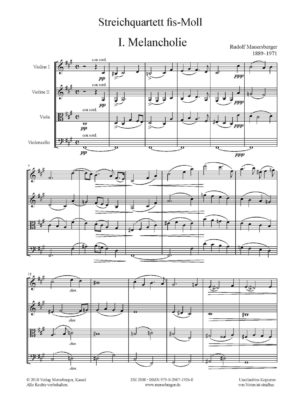 Streichquartett fis-Moll RMWV 449 (1918/19)